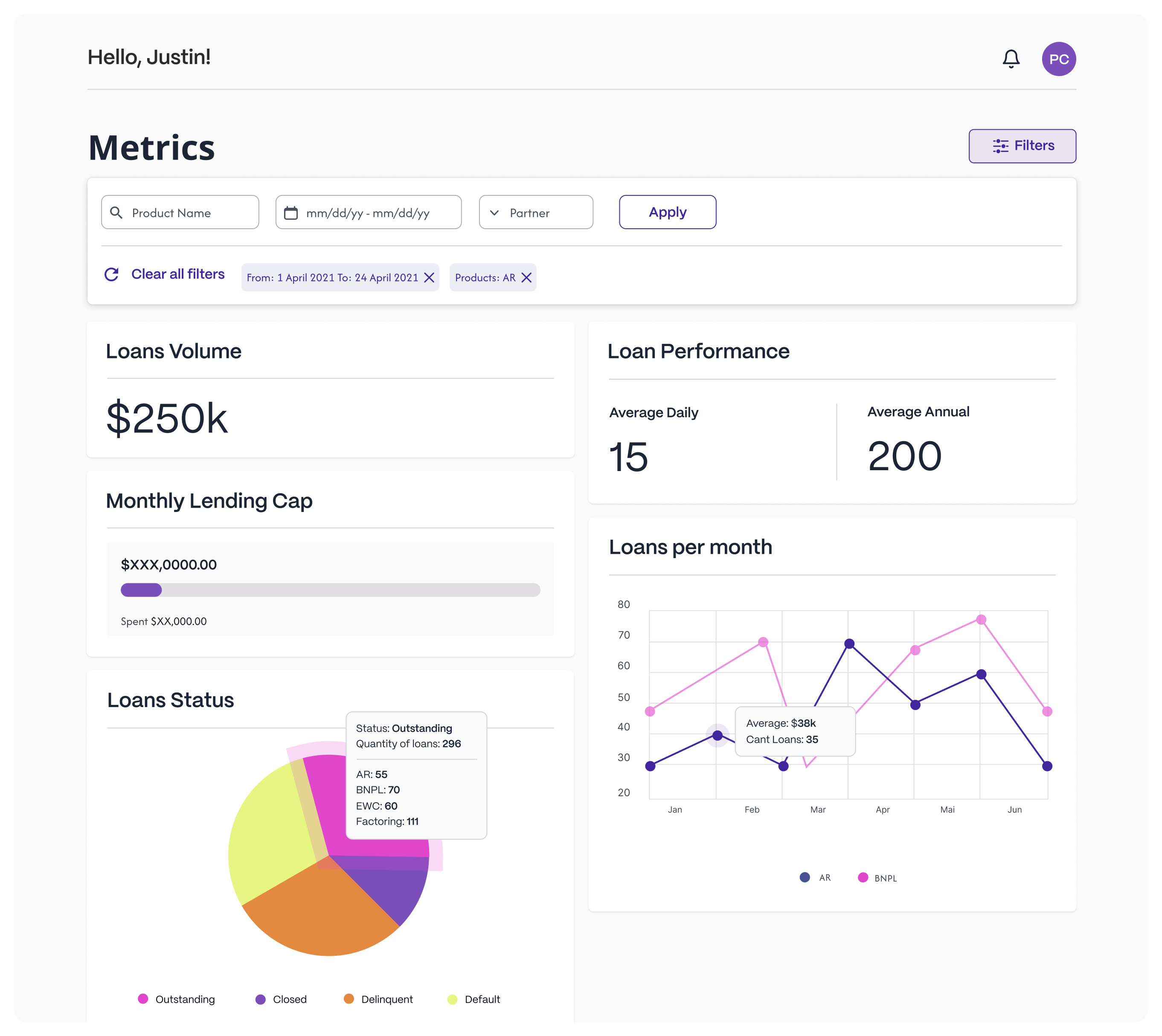 OatFi interface